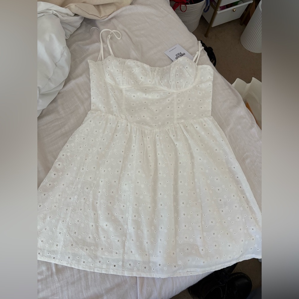 Princess Polly Mckilah Mini Dress White Eyelet